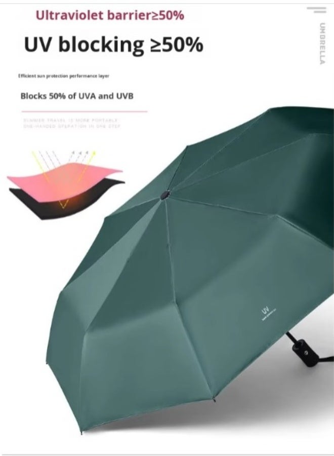 مظلة يدوية قابلة للطي للمطر والشمس، خفيفة الوزن وقابلة للنقل، تصميم متين - Image 4